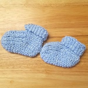 Blue baby slippers